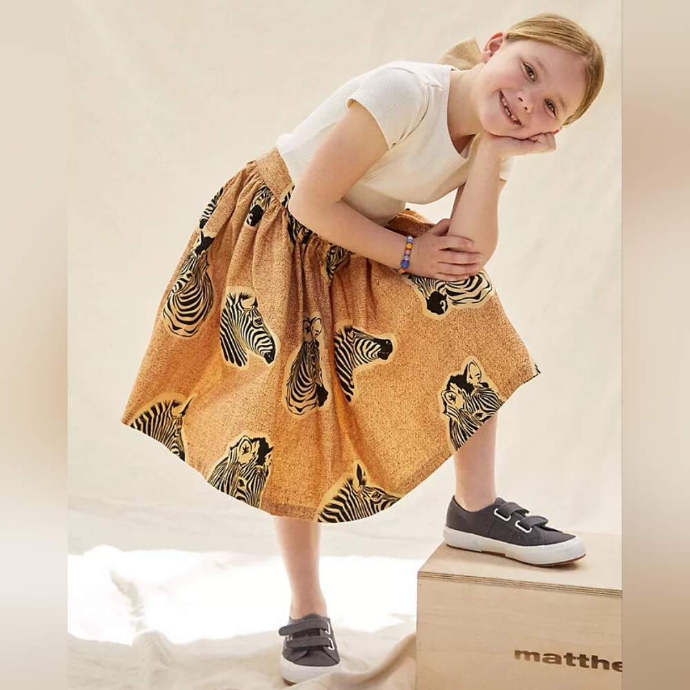 Anthropologie Kids Zebra Print Skirt - Brown